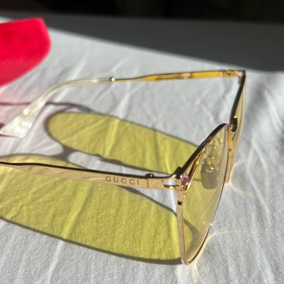 Gucci Yellow Sunglasses main image 6
